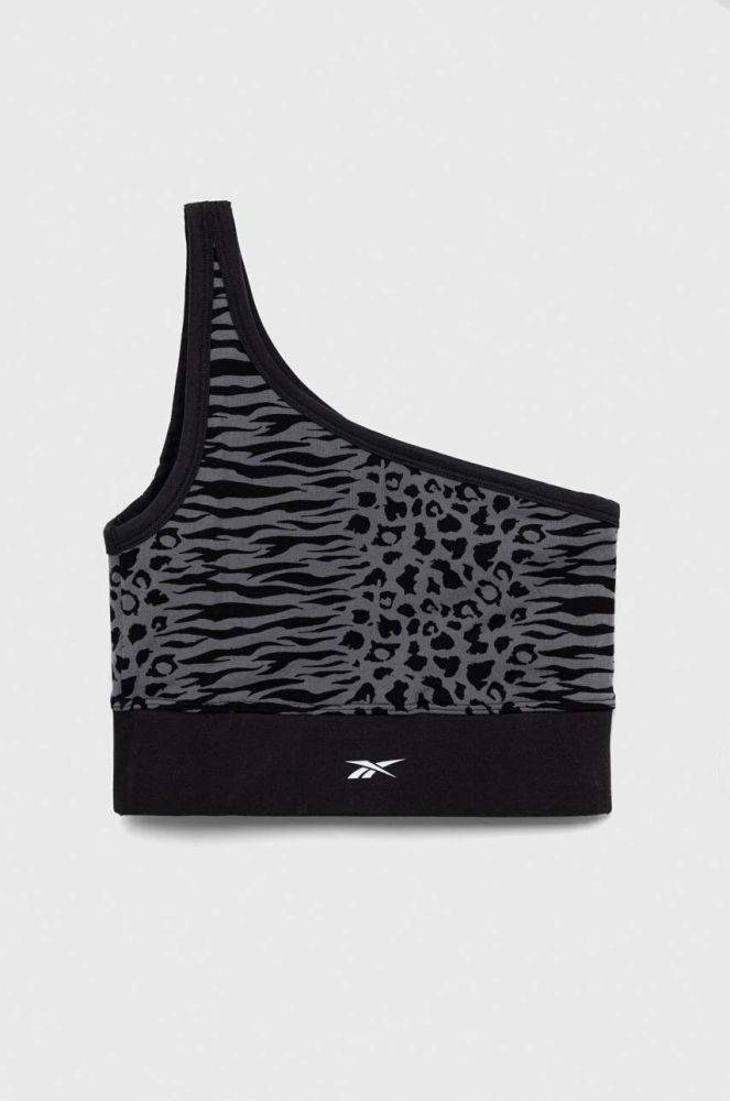 Спортивний бюстгальтер Reebok Modern Safari колір чорний візерунок (3088153)