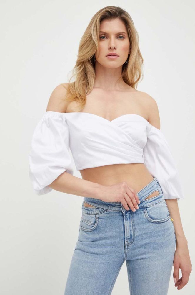 Блузка Guess жіноча колір білий однотонна (3195850)