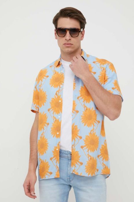 Сорочка Liu Jo чоловіча regular класичний комір колір барвистий