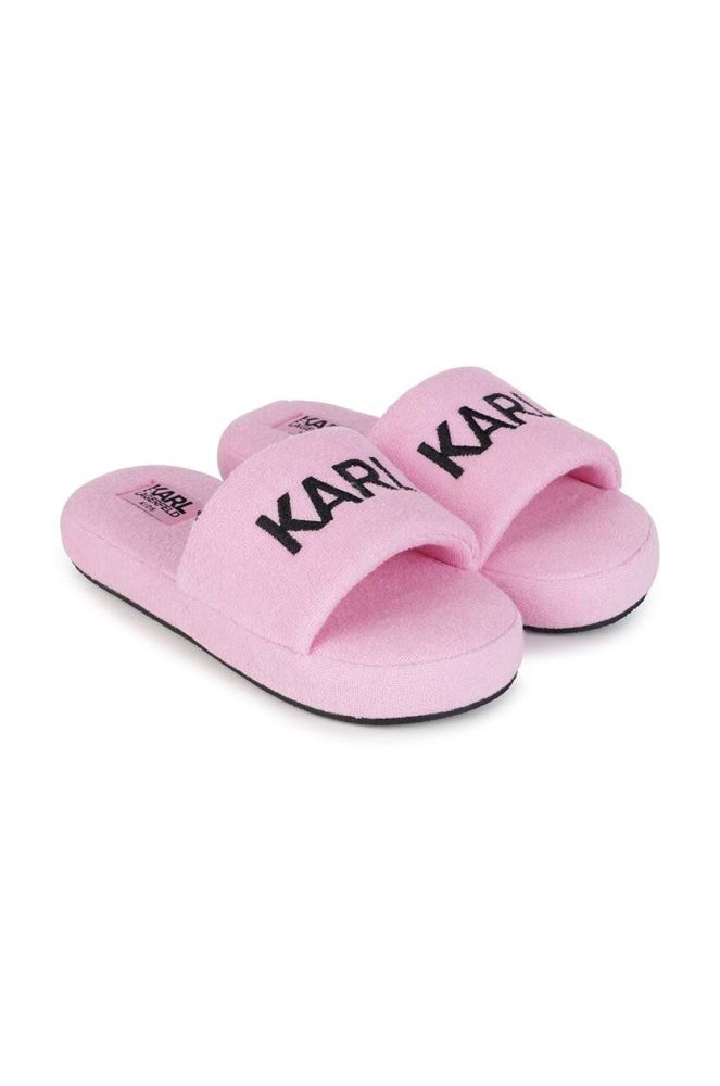Дитячі шльопанці Karl Lagerfeld колір рожевий (3094806)