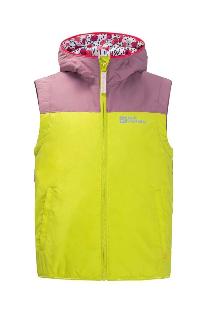 Дитяча безрукавка Jack Wolfskin VILLI VEST K колір зелений