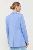 Піджак BOSS двобортний однотонна колір блакитний (3064066)
