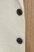 Льняний жакет Bruuns Bazaar Lino Karlo blazer колір бежевий