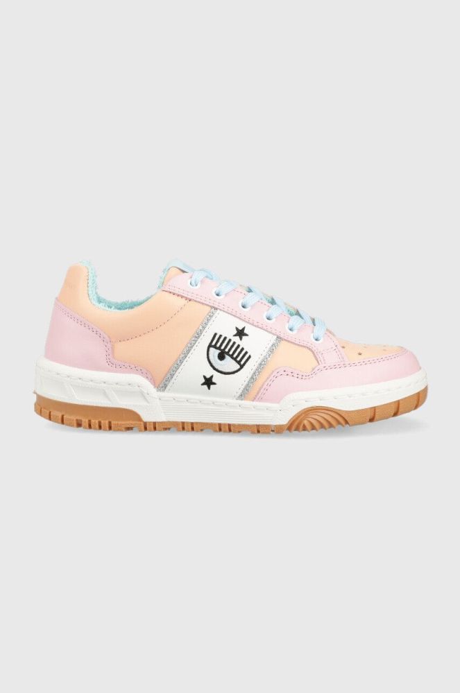 Шкіряні кросівки Chiara Ferragni CF3107_237 колір помаранчевий CF1 LOW
