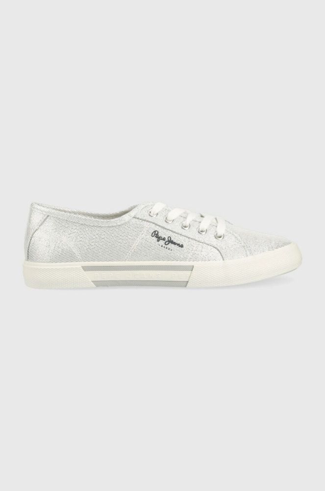 Кеди Pepe Jeans BRADY жіночі колір срібний PLS31439
