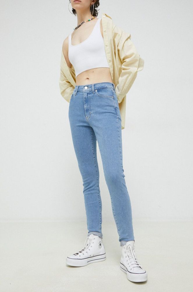Джинси Tommy Jeans Sylvia жіночі висока посадка колір блакитний (3002504)