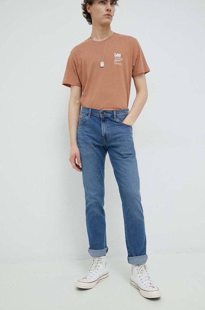Джинси Wrangler Texas Slim 822 чоловічі m?skie колір блакитний