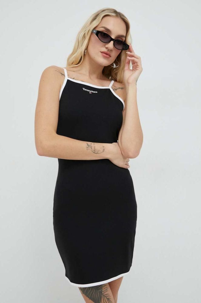 Сукня Tommy Jeans колір чорний mini облягаюча (2862718)