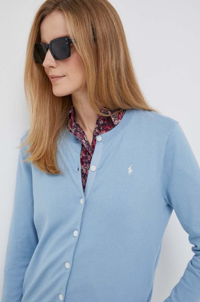 Джемпер Polo Ralph Lauren жіночий легкий колір блакитний (3347781)