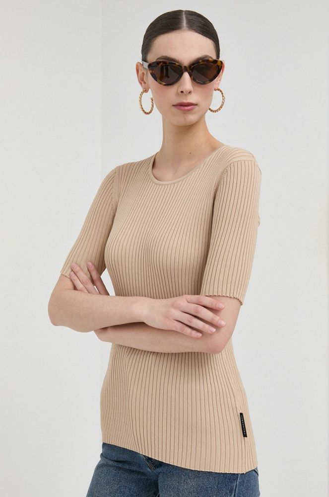 Светр Trussardi жіночий колір бежевий легкий
