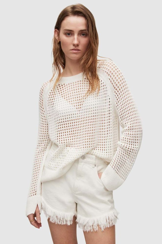 Светр AllSaints жіночий колір білий легкий