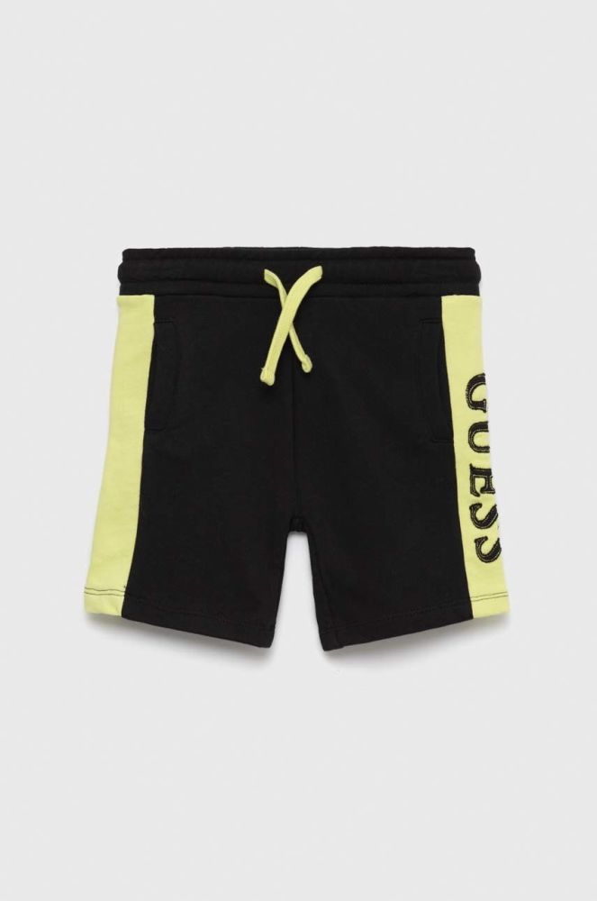 Дитячі шорти Guess колір чорний регульована талія (2891369)