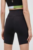 Шорти для тренувань P.E Nation Sprint Time колір чорний з аплікацією висока посадка