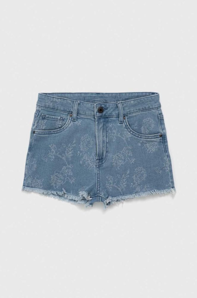 Дитячі джинсові шорти Pepe Jeans візерунок регульована талія колір блакитний