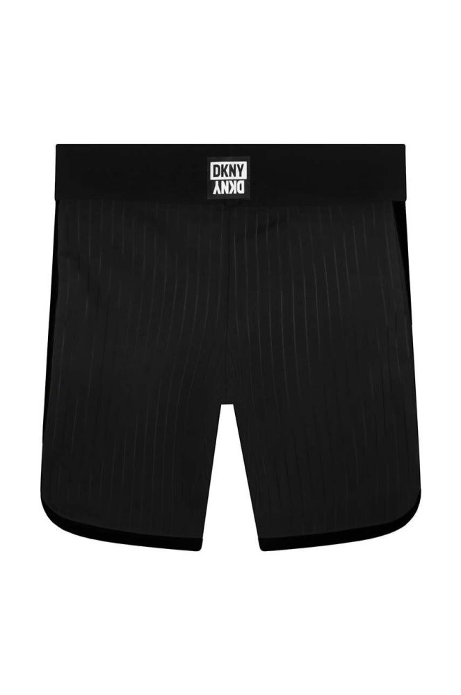 Дитячі шорти Dkny колір чорний з аплікацією