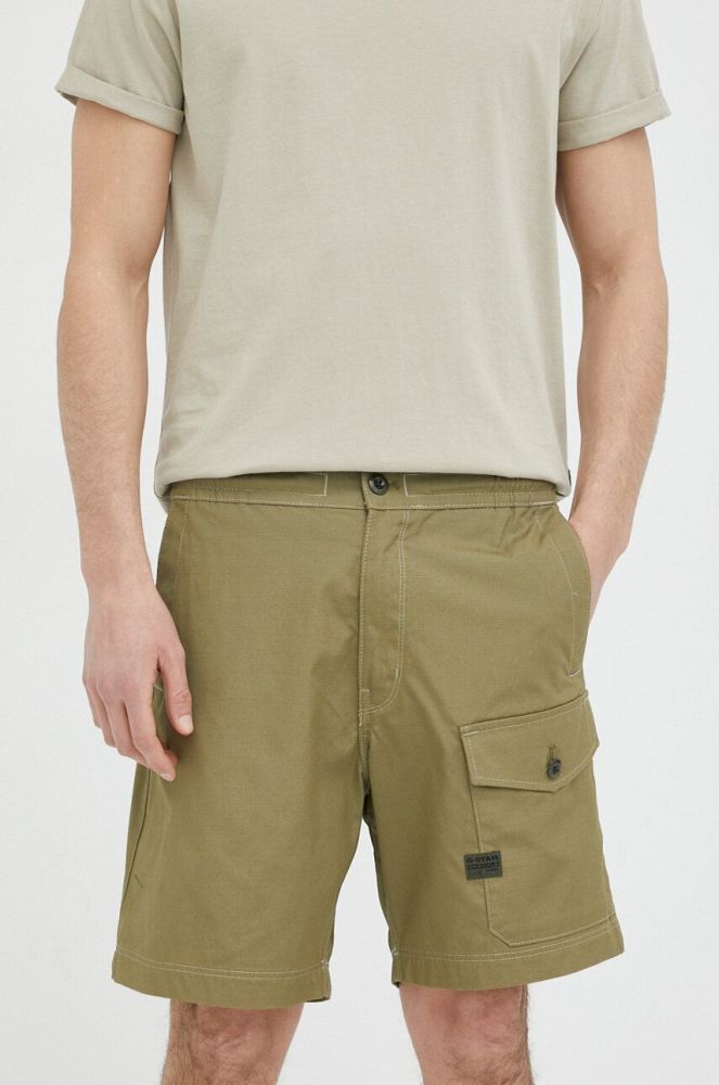 Бавовняні шорти G-Star Raw колір зелений (3133289)