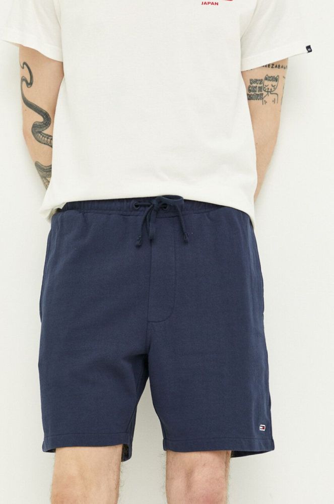 Бавовняні шорти Tommy Jeans колір синій (3159986)