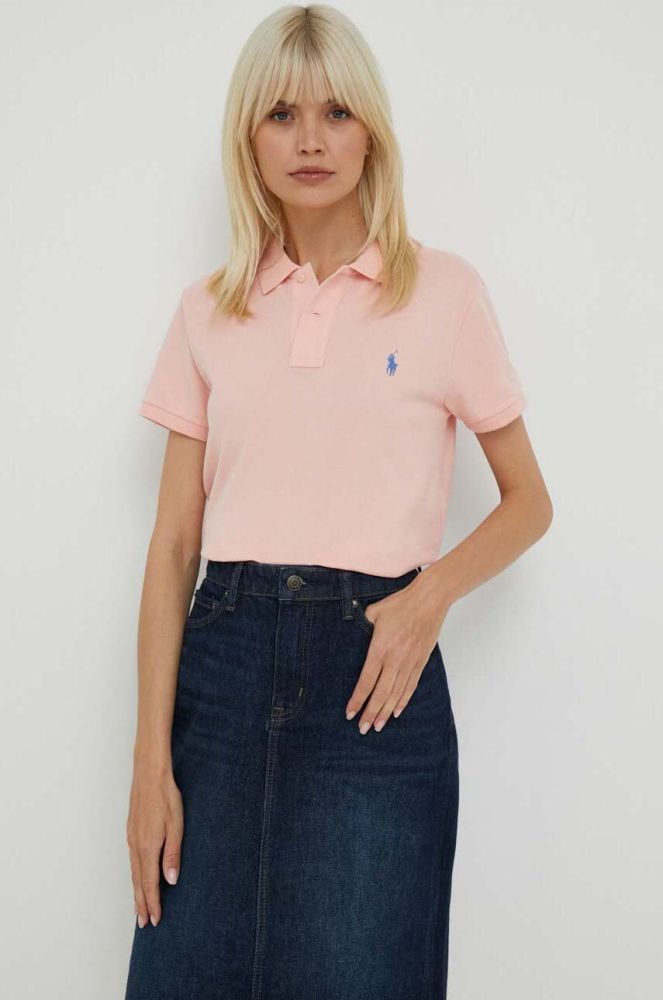 Бавовняне поло Polo Ralph Lauren колір помаранчевий (3222417)