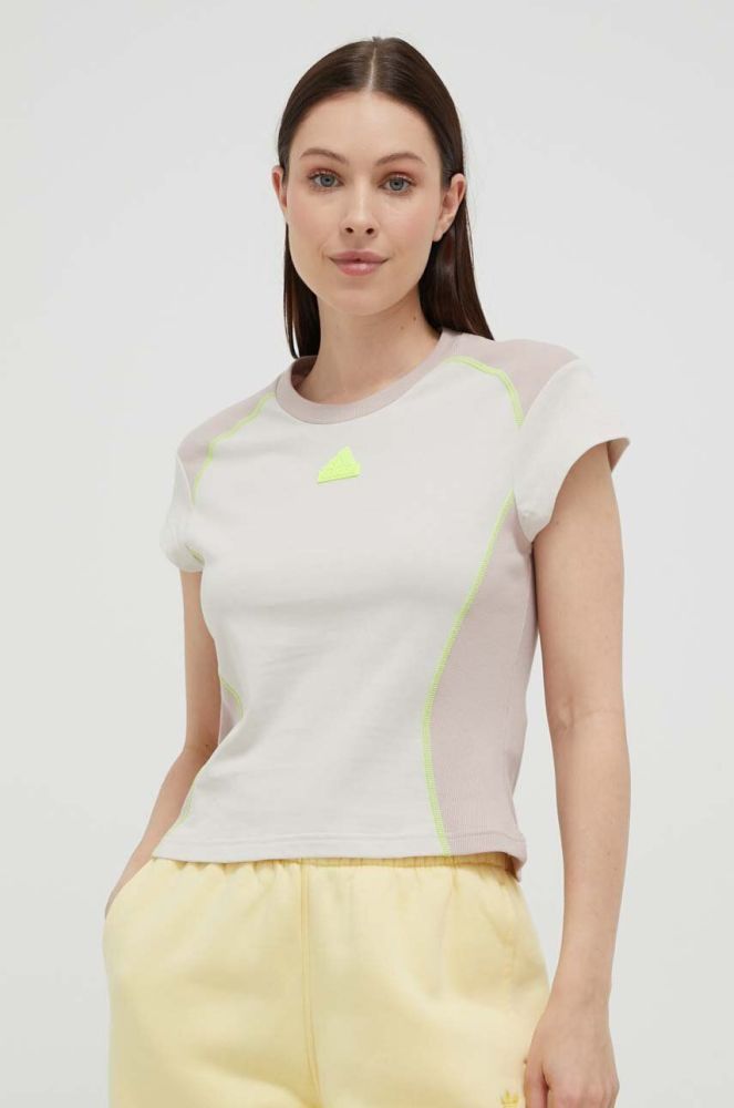 Футболка adidas жіночий колір бежевий (3289150)