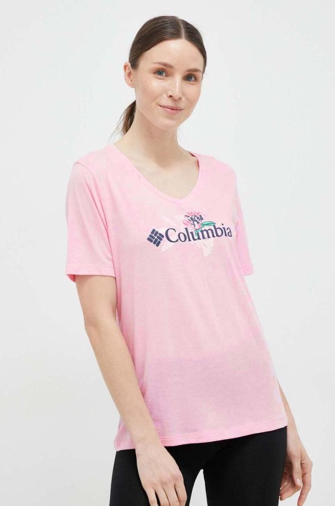 Футболка Columbia жіночий колір рожевий