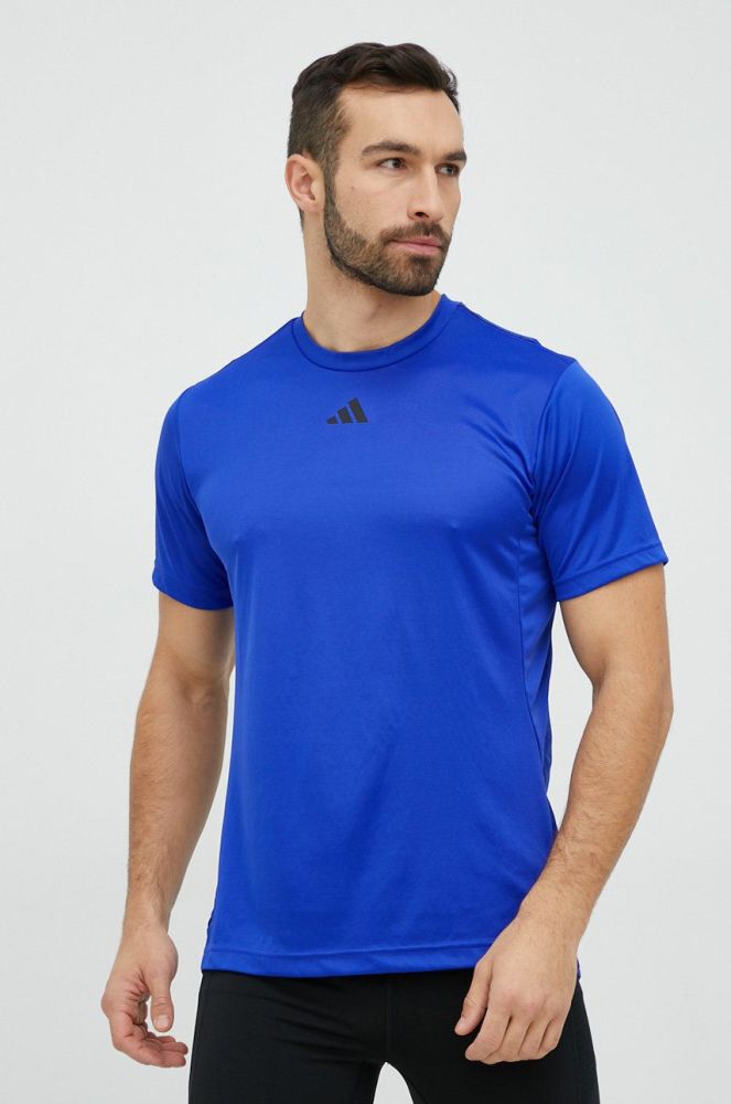 Тренувальна футболка adidas Performance HIIT Base однотонна колір блакитний