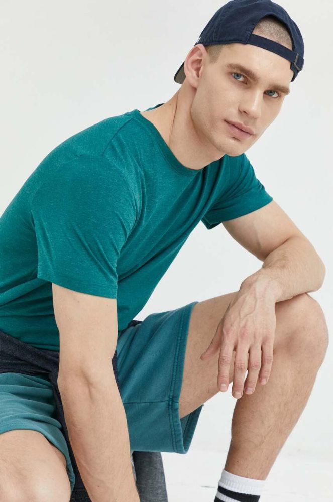 Футболка Jack & Jones JJEORGANIC чоловіча колір зелений меланж 12222887