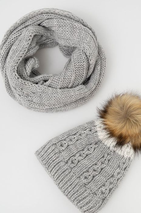 Шапка і снуд Answear Lab колір сірий (2628290)