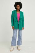 Піджак Answear Lab колір зелений двобортний однотонний (3016045)