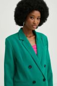 Піджак Answear Lab колір зелений двобортний однотонний (3016045)